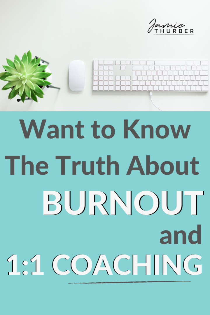 Pinterest pin, burnout of 1:1 coaching