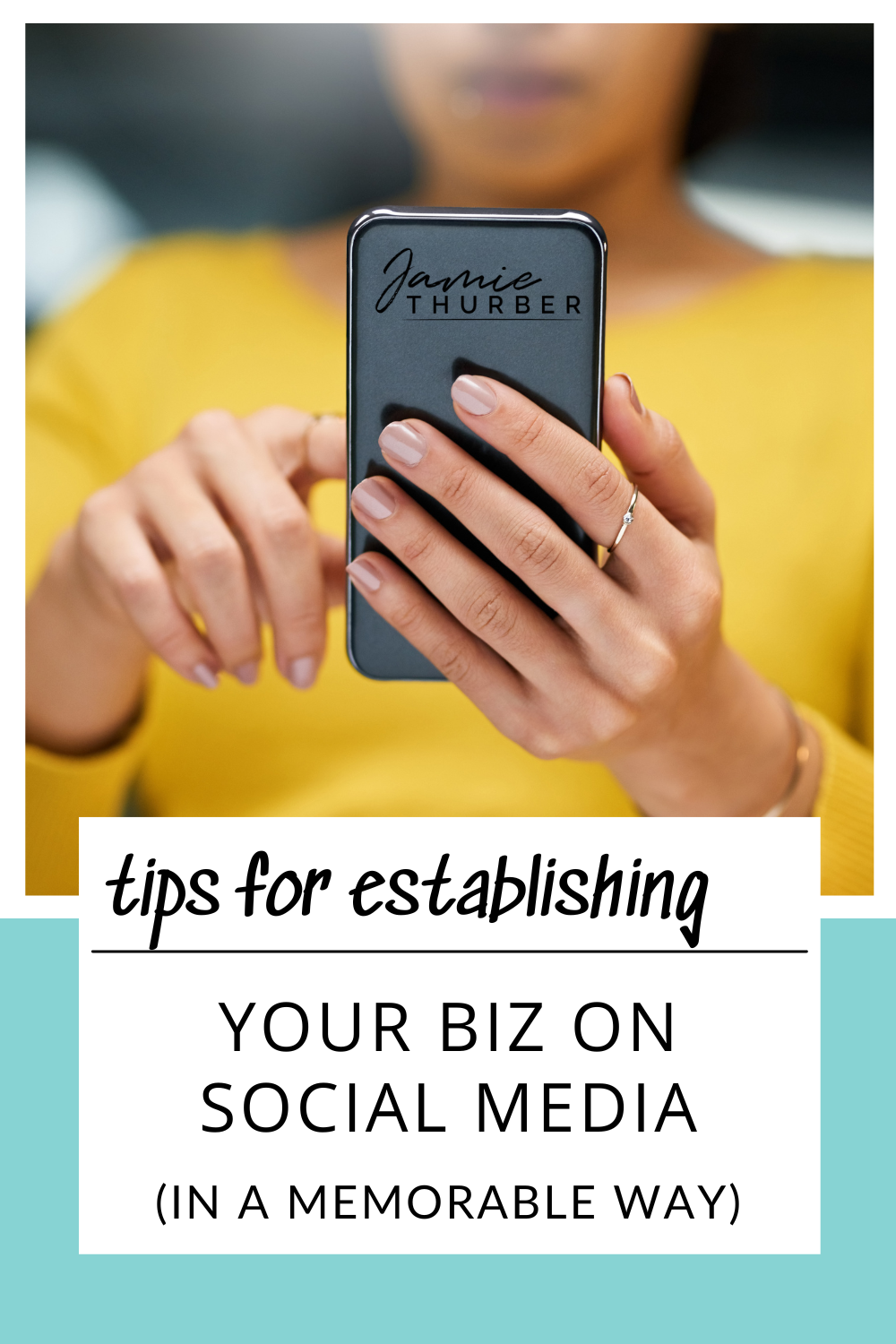 pinterest pin; tips for establishing your biz on social media