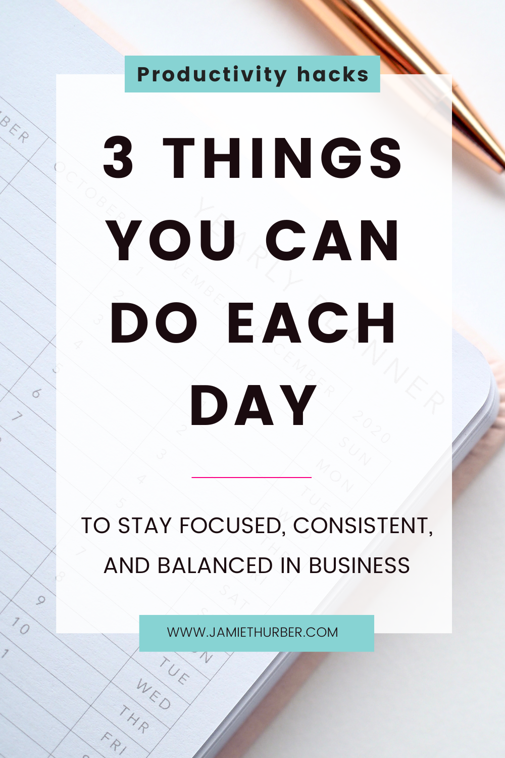 pinterest pin; 3 things you can do each day